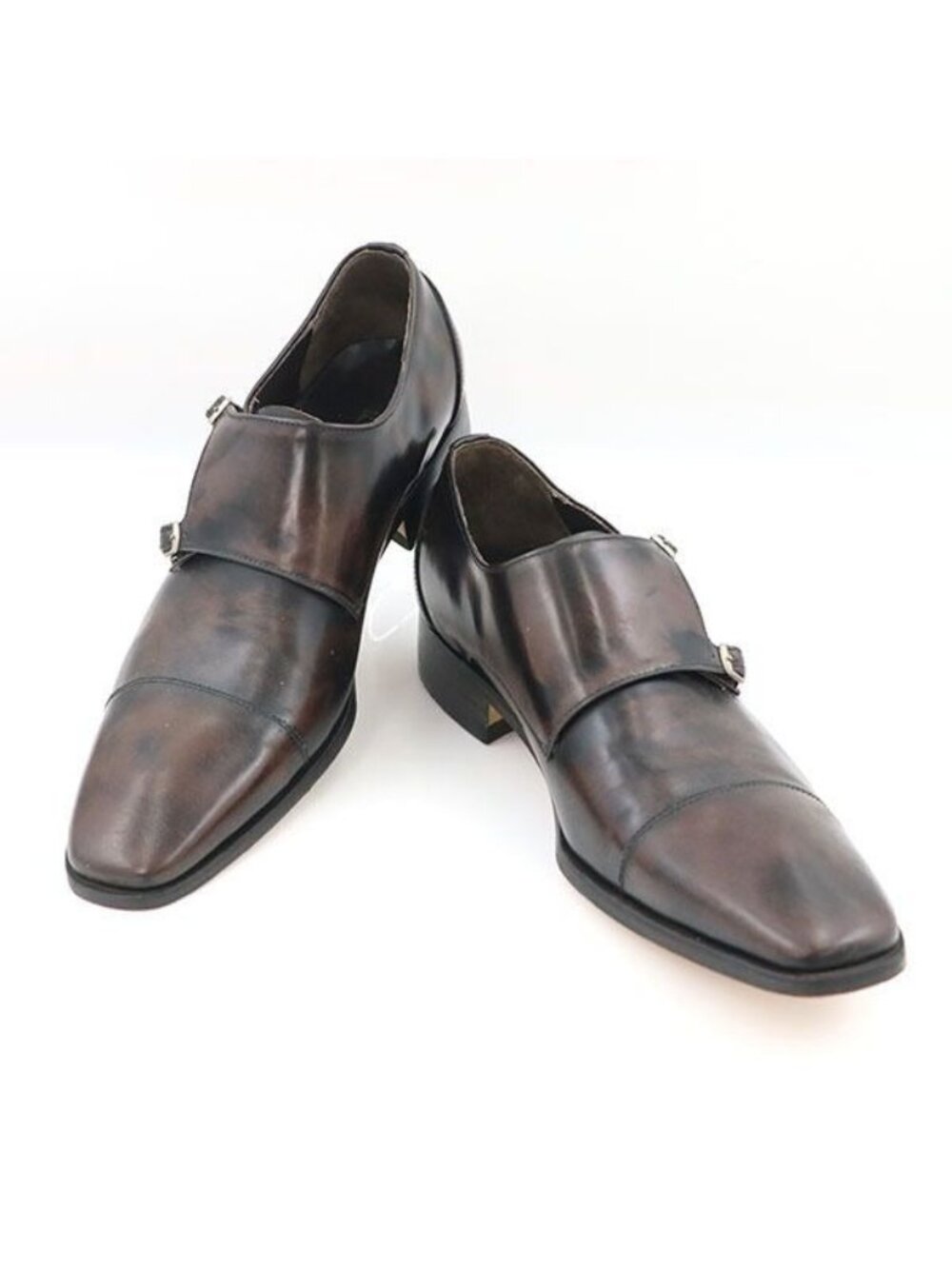 Louis Vuitton Double Monk Strap Shoes Business Size 8 Leather - Picture 2 of 11